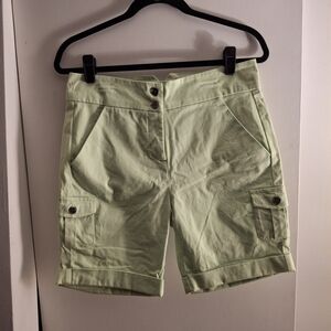 Bella Rose Women's Light Green Cargo Shorts